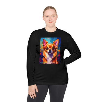 Pup Art Canvas Sport Long Sleeve Tee (Chihuahua)