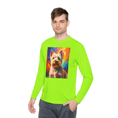 Pup Art Canvas Sport Long Sleeve Tee (West Highland White Terrier (Westie))