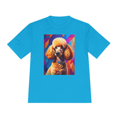 Pup Art Canvas Unisex Moisture Wicking Tee (Mini Poodle)