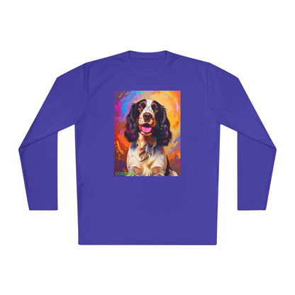 Pup Art Canvas Sport Long Sleeve Tee (English Springer Spaniel - 3)
