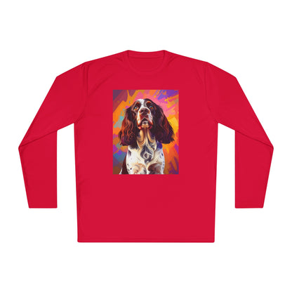 Pup Art Canvas Sport Long Sleeve Tee (English Springer Spaniel - 2)