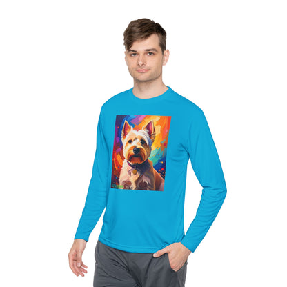 Pup Art Canvas Sport Long Sleeve Tee (West Highland White Terrier (Westie))