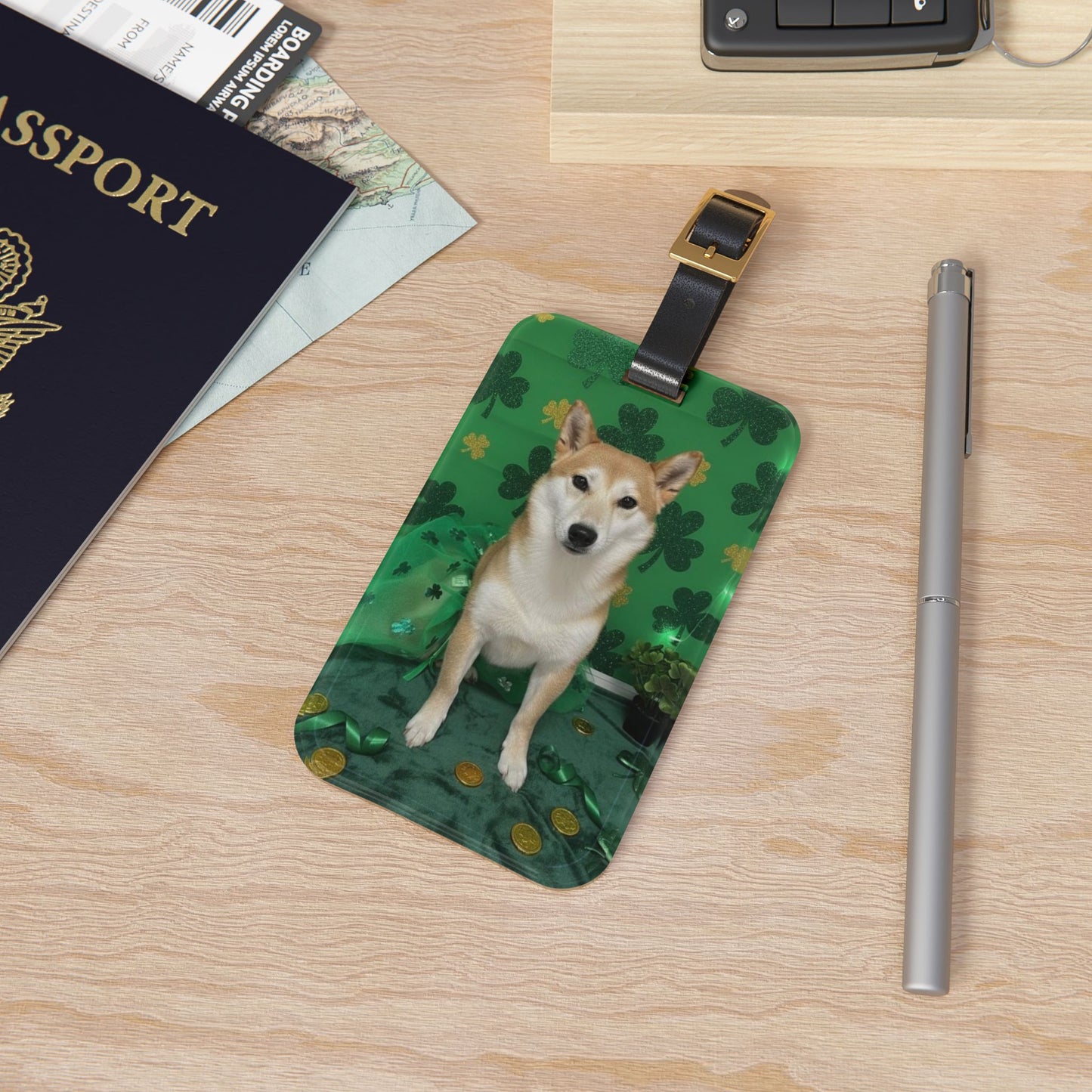 Artemis - St. Patrick's Day Dog Luggage Tag