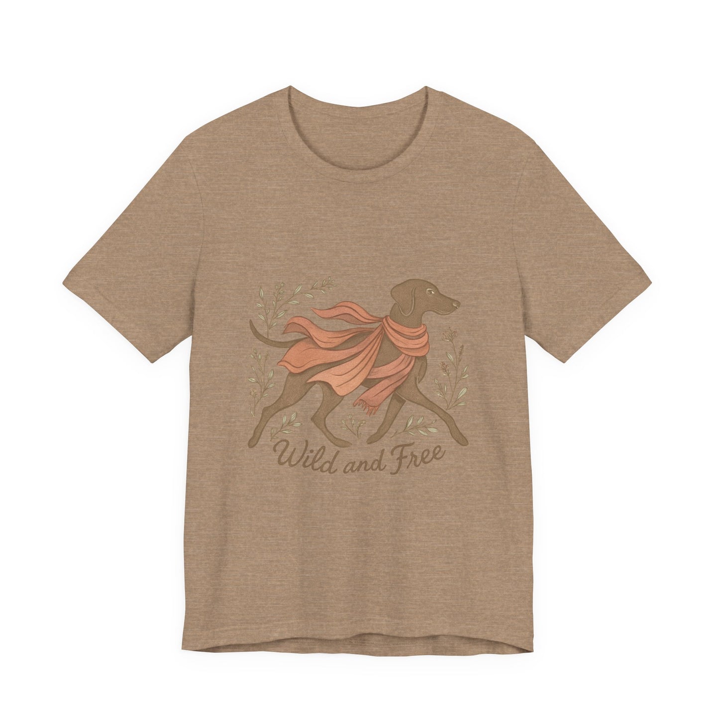 Dogtown Boho Revival "Wild and Free" Unisex Jersey Short Sleeve Tee (Weimaraner)