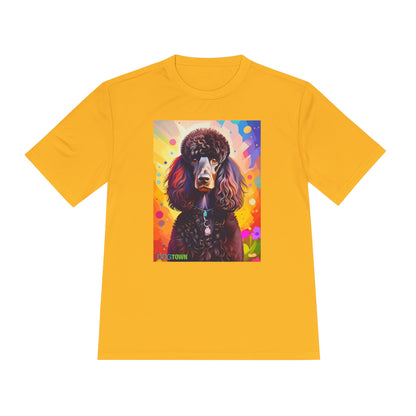 Pup Art Canvas Unisex Moisture Wicking Tee (Poodle Standard)