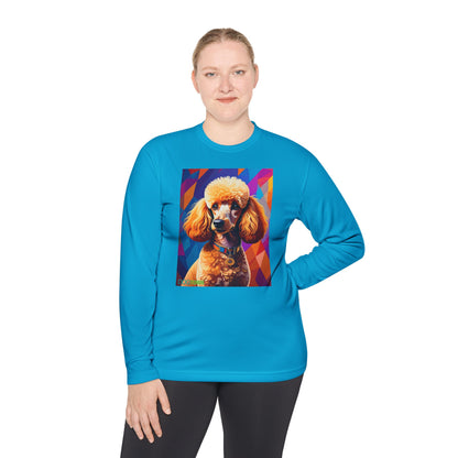Pup Art Canvas Sport Long Sleeve Tee (Mini Poodle)