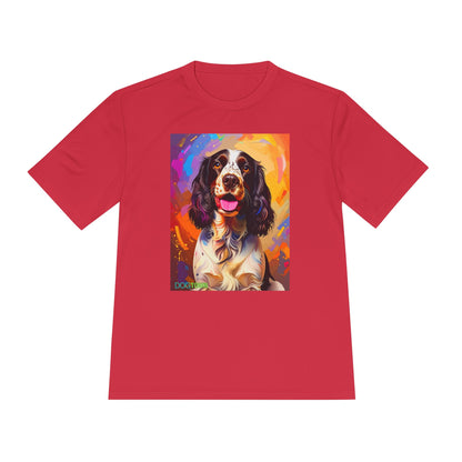 Pup Art Canvas Unisex Moisture Wicking Tee (English Springer Spaniel - 3)