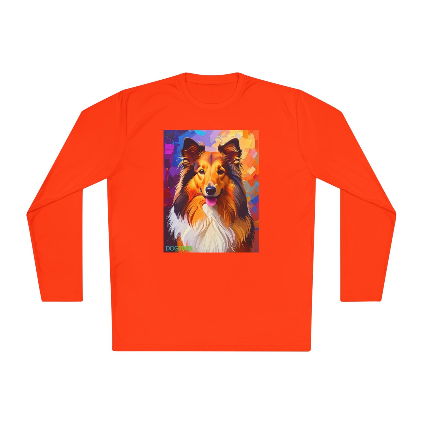 Pup Art Canvas Sport Long Sleeve Tee (Sheltie)