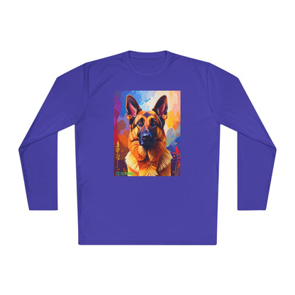Pup Art Canvas Sport Long Sleeve Tee (German Shepherd)