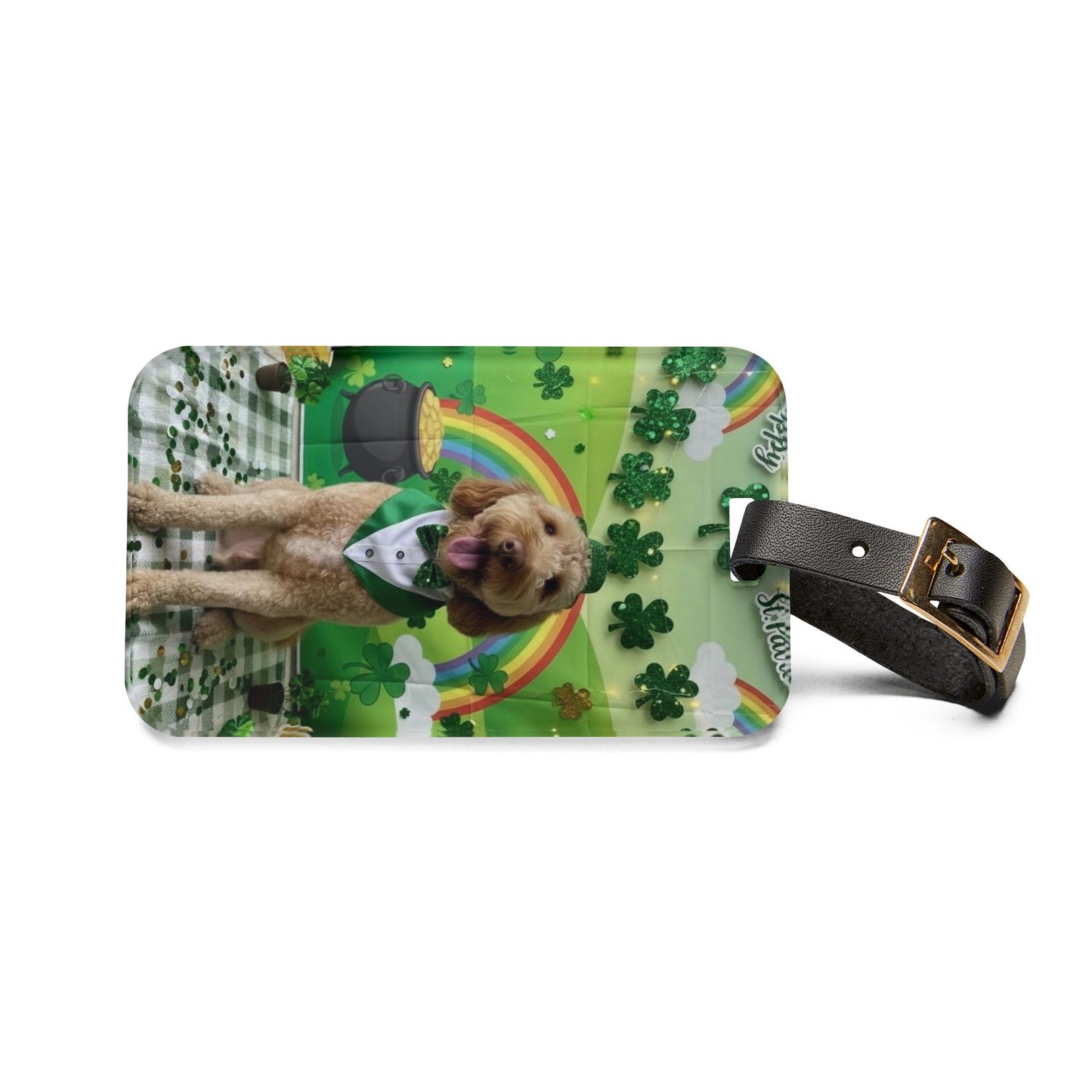 Rhodes - St. Patrick's Day Dog Luggage Tag