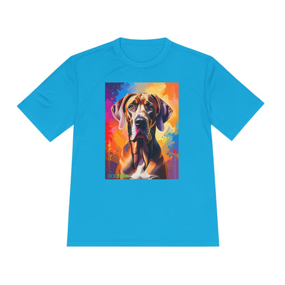 Pup Art Canvas Unisex Moisture Wicking Tee (Great Dane)