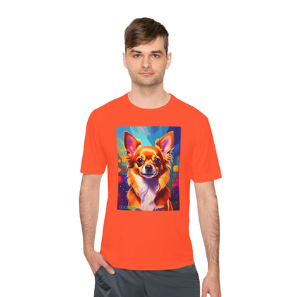 Pup Art Canvas Unisex Moisture Wicking Tee (Chihuahua)