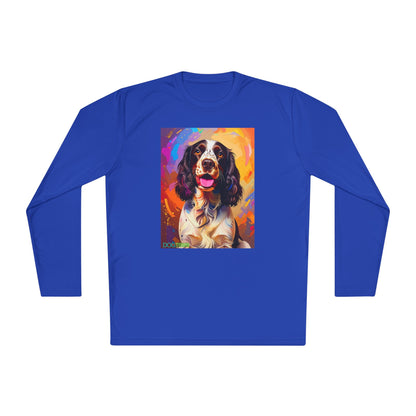 Pup Art Canvas Sport Long Sleeve Tee (English Springer Spaniel - 3)