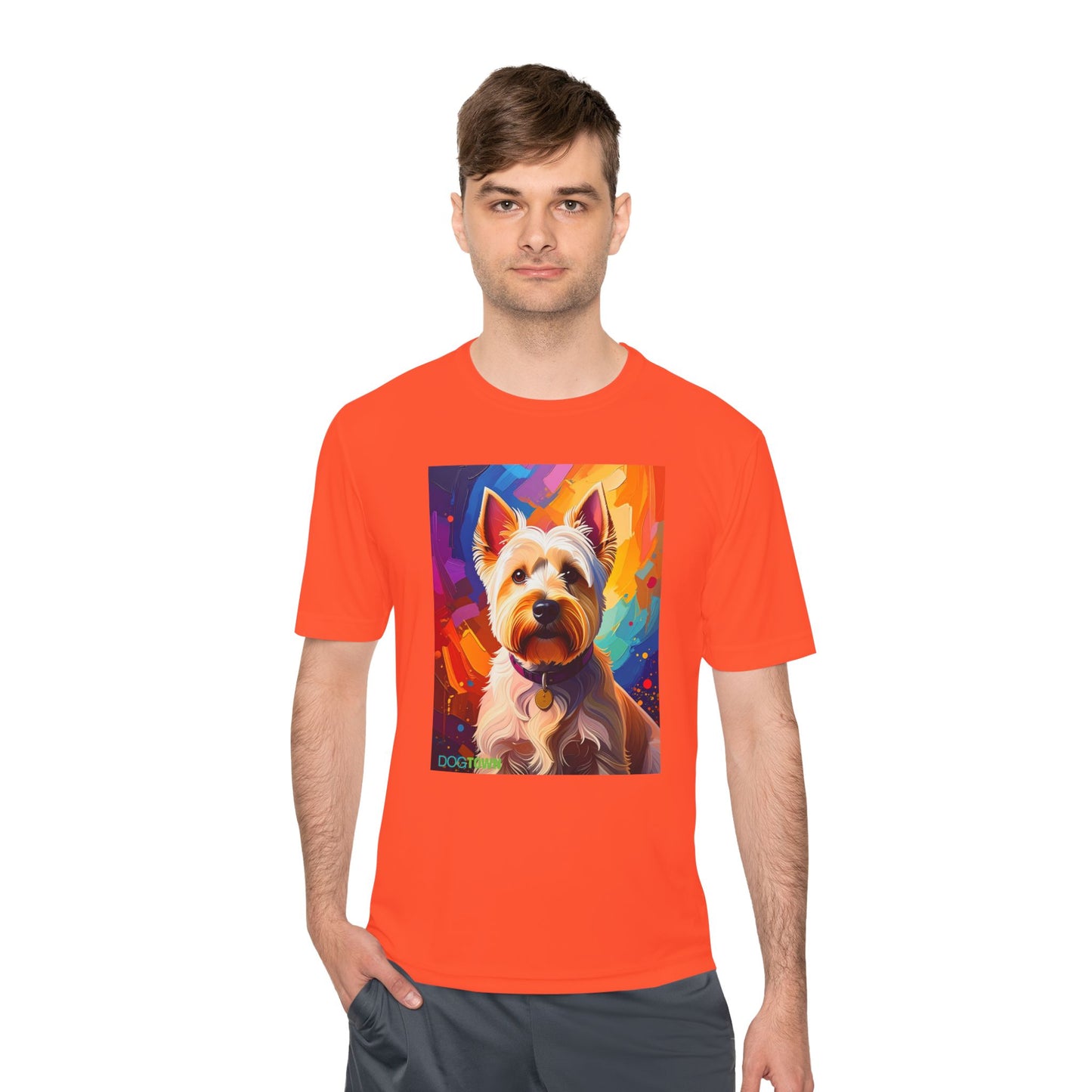 Pup Art Canvas Unisex Moisture Wicking Tee (West Highland White Terrier (Westie))