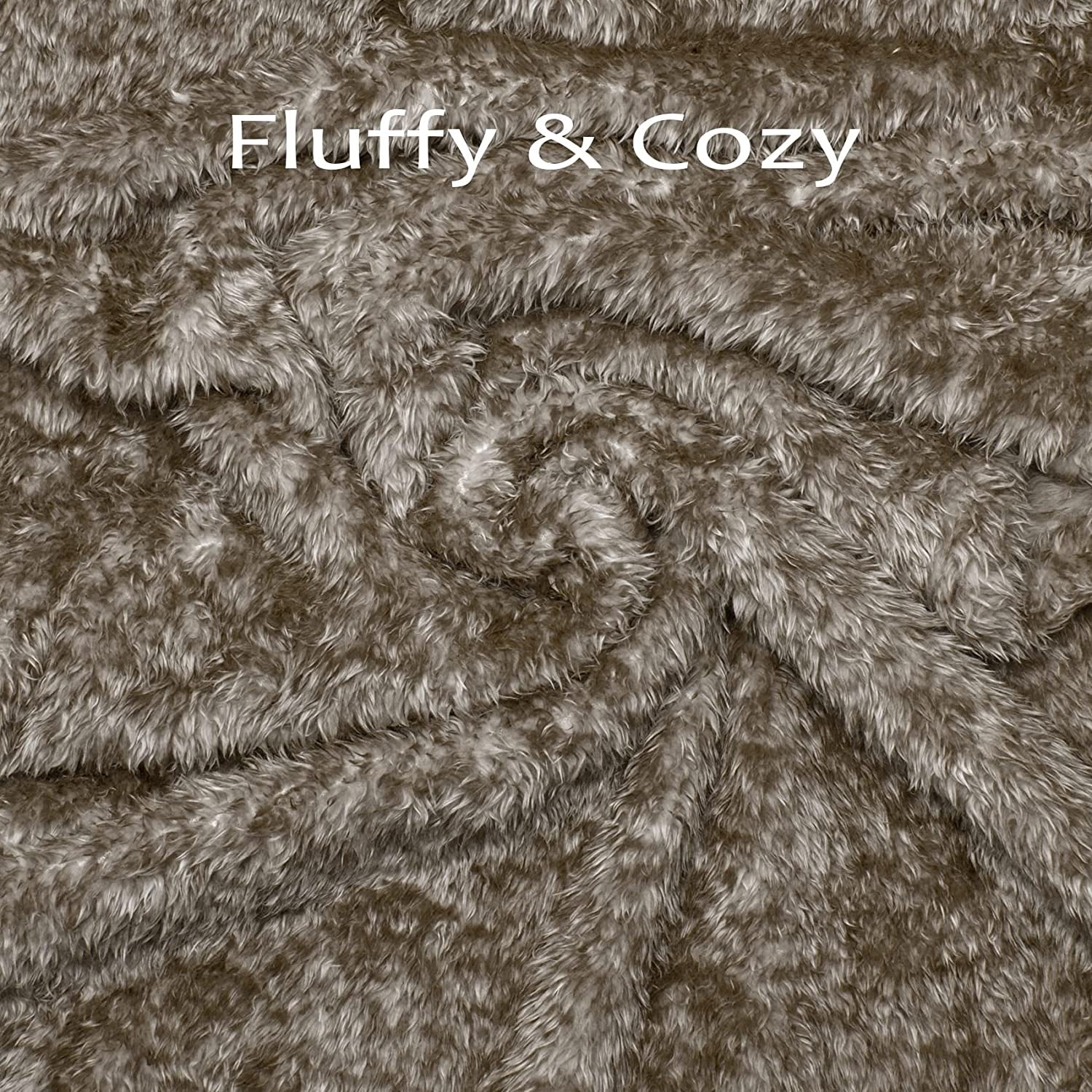 Fluffy Fleece Dog Blankets,Warm Soft Fuzzy Pets Blanket for Puppy,Small,Medium,Large Dogs and Cats,Plush Pet Throws for Bed,Couch,Sofa,Travel(40X60 Inch, Taupe)