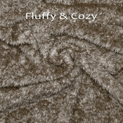 Fluffy Fleece Dog Blankets,Warm Soft Fuzzy Pets Blanket for Puppy,Small,Medium,Large Dogs and Cats,Plush Pet Throws for Bed,Couch,Sofa,Travel(40X60 Inch, Taupe)