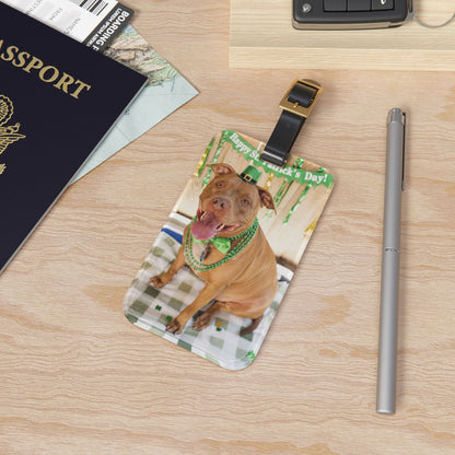 Aries - St. Patrick's Day Dog Luggage Tag