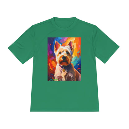 Pup Art Canvas Unisex Moisture Wicking Tee (West Highland White Terrier (Westie))