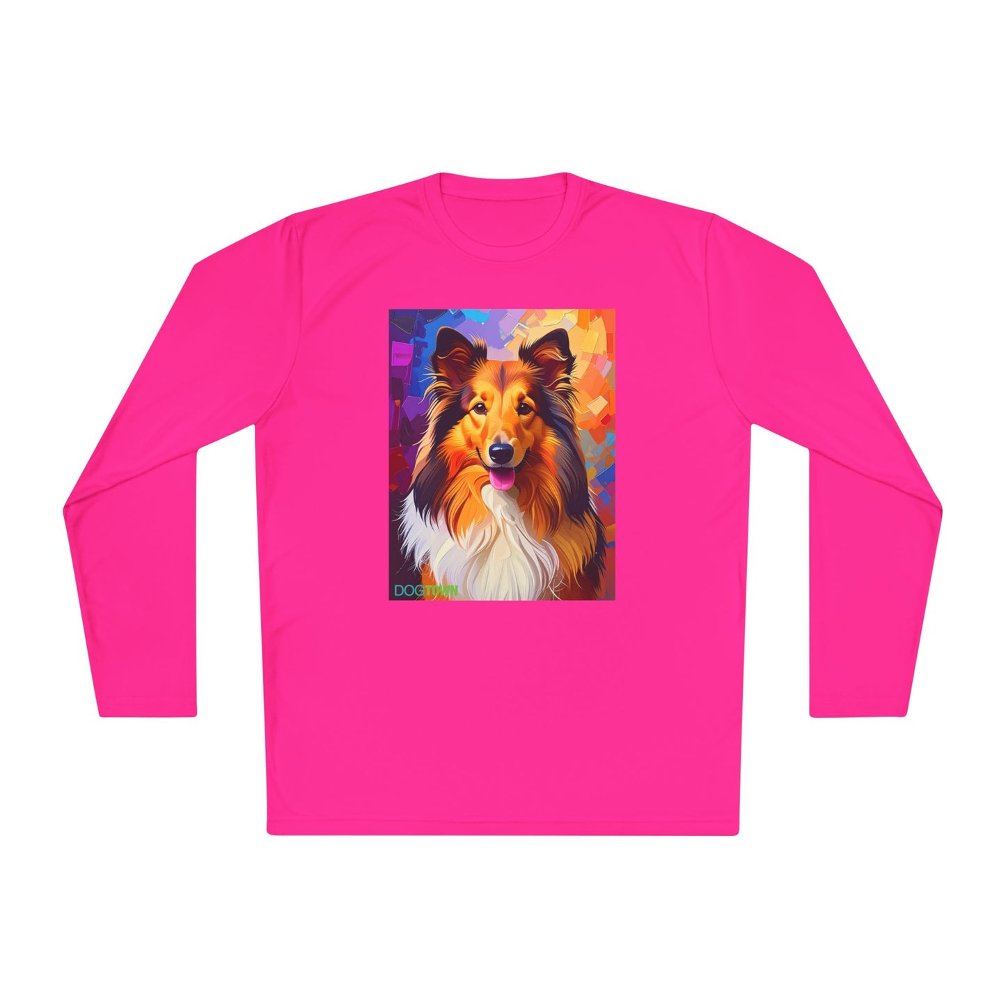 Pup Art Canvas Sport Long Sleeve Tee (Sheltie)