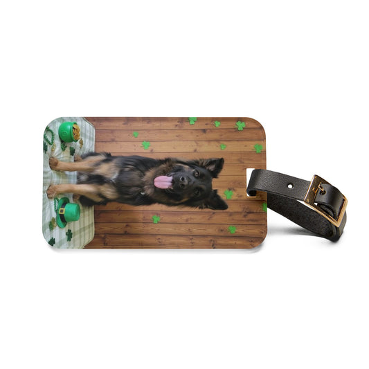 Kaz - St. Patrick's Day Dog Luggage Tag