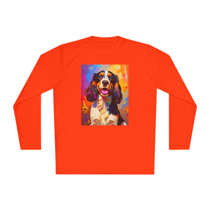Pup Art Canvas Sport Long Sleeve Tee (English Springer Spaniel - 1)