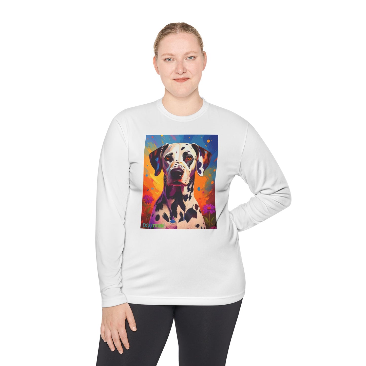 Pup Art Canvas Sport Long Sleeve Tee (Dalmation)