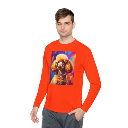 Pup Art Canvas Sport Long Sleeve Tee (Mini Poodle)