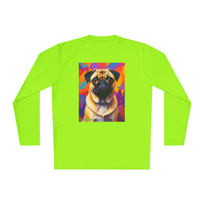Pup Art Canvas Sport Long Sleeve Tee (Pug)