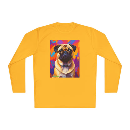 Pup Art Canvas Sport Long Sleeve Tee (Pug)