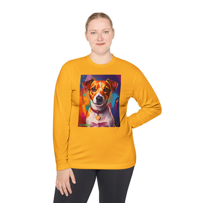 Pup Art Canvas Sport Long Sleeve Tee (Jack Russell Terrier)