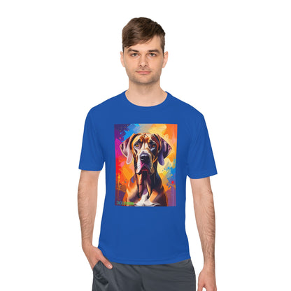 Pup Art Canvas Unisex Moisture Wicking Tee (Great Dane)