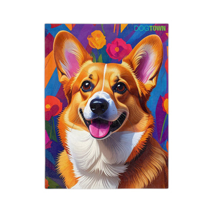 Dogtown Corgi Soft Microfiber Blanket
