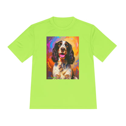 Pup Art Canvas Unisex Moisture Wicking Tee (English Springer Spaniel - 3)