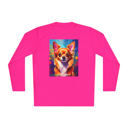 Pup Art Canvas Sport Long Sleeve Tee (Chihuahua)