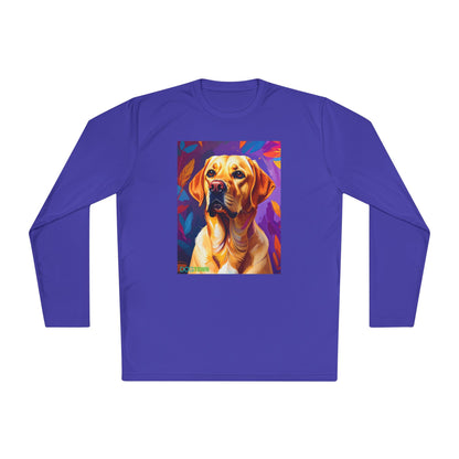 Pup Art Canvas Sport Long Sleeve Tee (Yellow Lab)