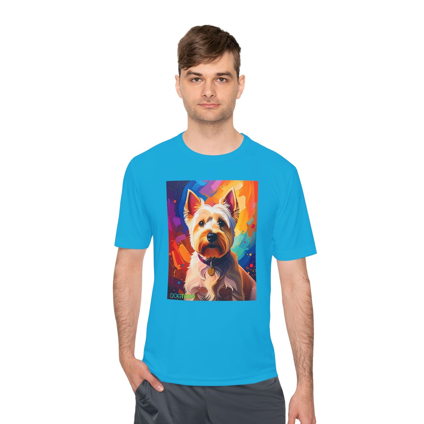 Pup Art Canvas Unisex Moisture Wicking Tee (West Highland White Terrier (Westie))