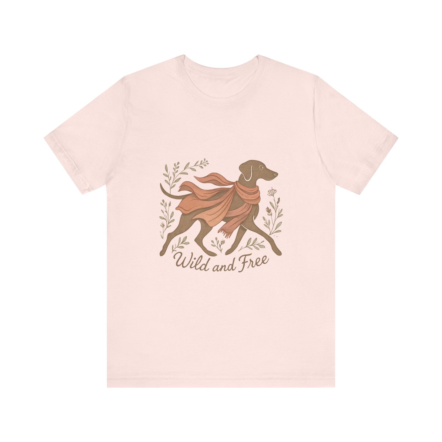Dogtown Boho Revival "Wild and Free" Unisex Jersey Short Sleeve Tee (Weimaraner)