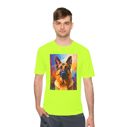 Pup Art Canvas Unisex Moisture Wicking Tee (German Shepherd)