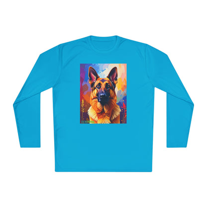 Pup Art Canvas Sport Long Sleeve Tee (German Shepherd)