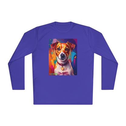 Pup Art Canvas Sport Long Sleeve Tee (Jack Russell Terrier)