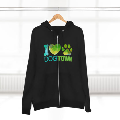 Dogtown - “I Heart Paw” Unisex Zip Up Hoodie