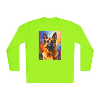 Pup Art Canvas Sport Long Sleeve Tee (German Shepherd)