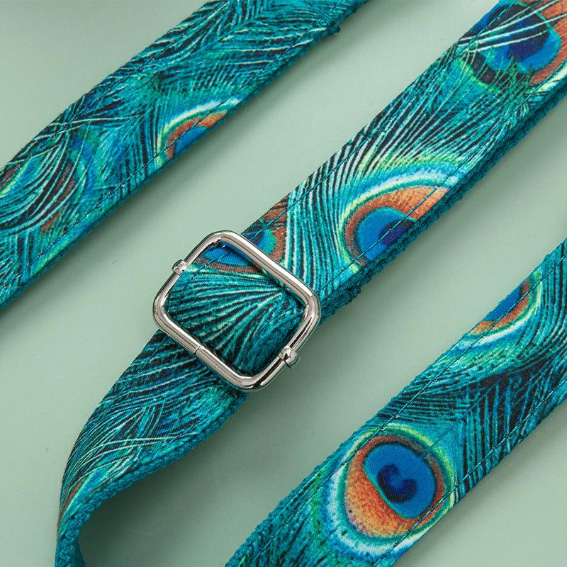 Premium Peacock Design Dog Collar With Zinc Alloy Buckle - Perfect For Big Dogs
