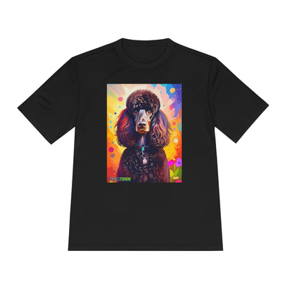 Pup Art Canvas Unisex Moisture Wicking Tee (Poodle Standard)