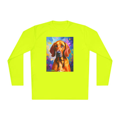 Pup Art Canvas Sport Long Sleeve Tee (Redbone Coonhound)
