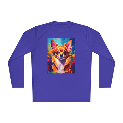 Pup Art Canvas Sport Long Sleeve Tee (Chihuahua)