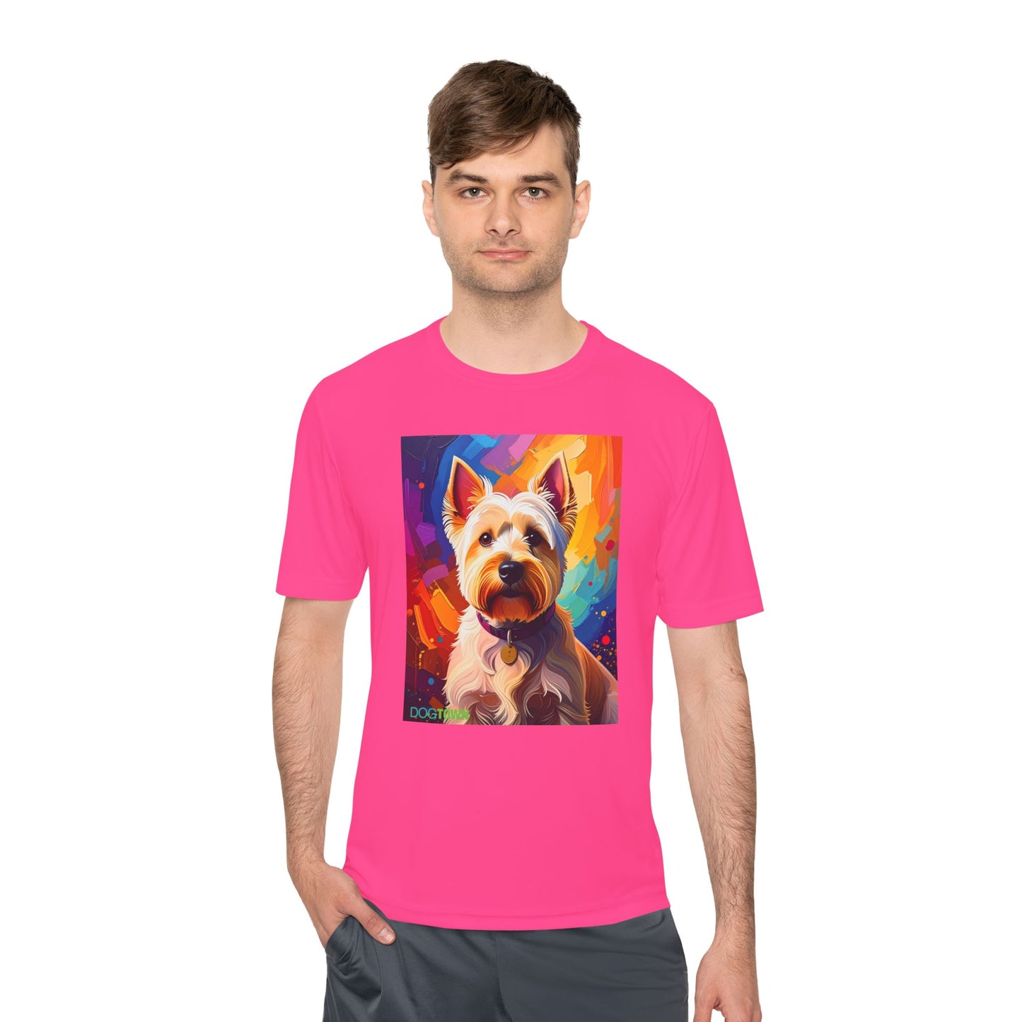 Pup Art Canvas Unisex Moisture Wicking Tee (West Highland White Terrier (Westie))