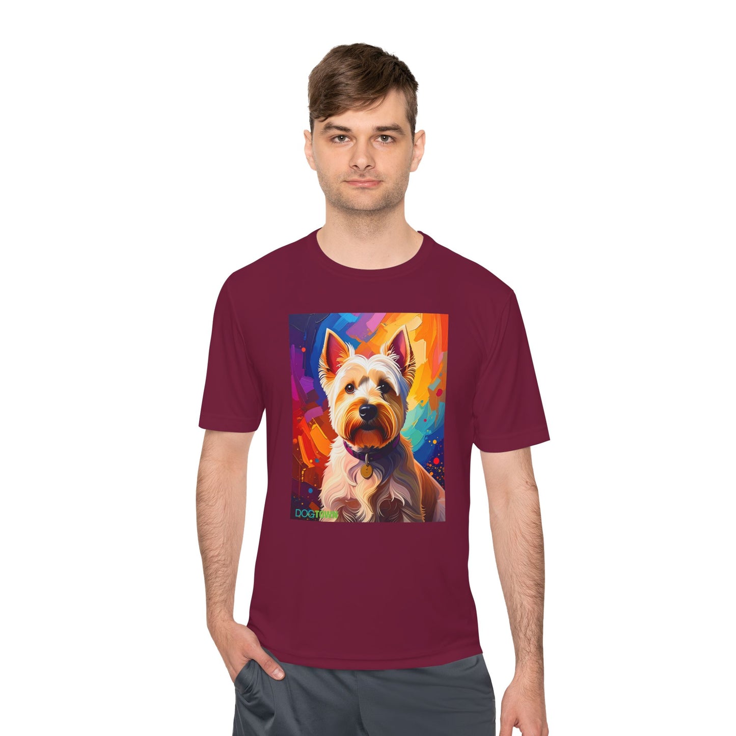 Pup Art Canvas Unisex Moisture Wicking Tee (West Highland White Terrier (Westie))