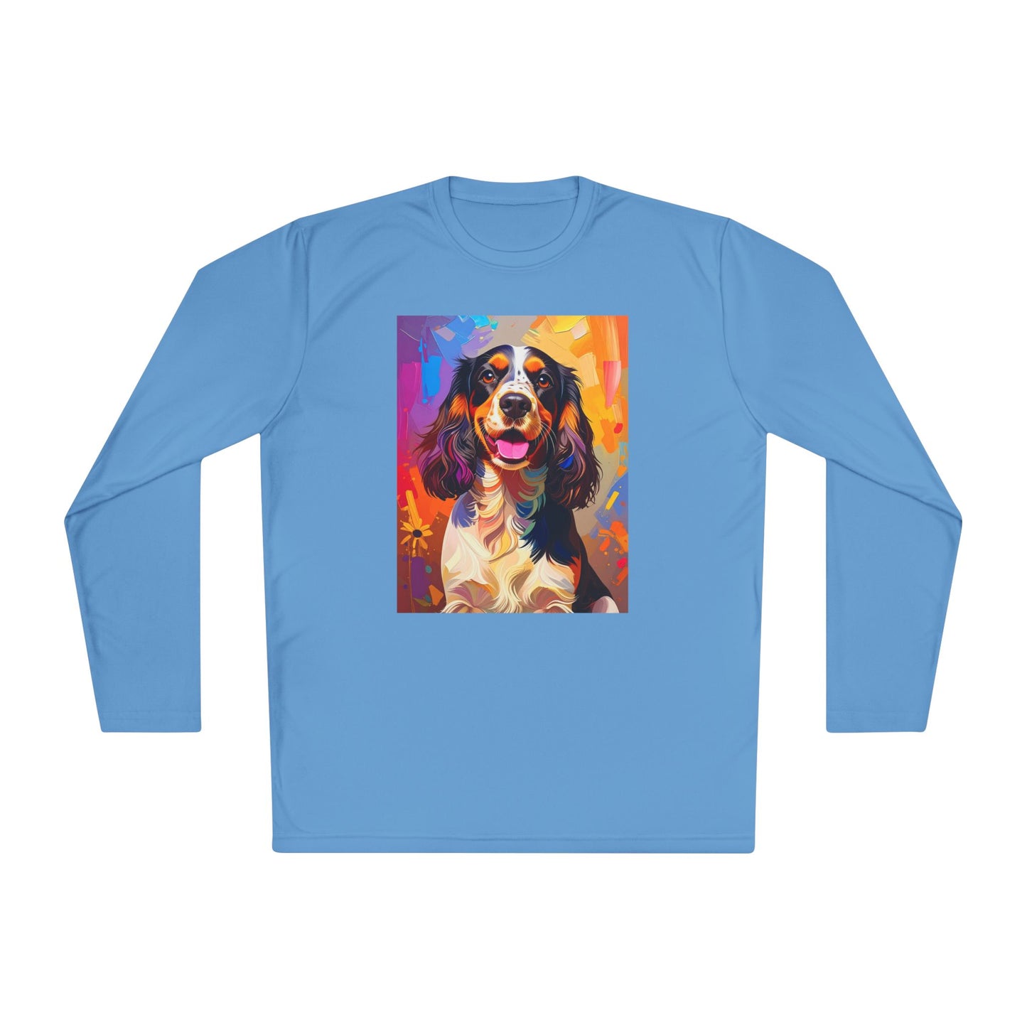 Pup Art Canvas Sport Long Sleeve Tee (English Springer Spaniel - 1)