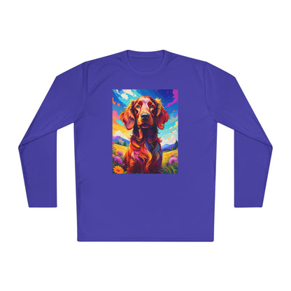 Pup Art Canvas Sport Long Sleeve Tee (Irish Setter)